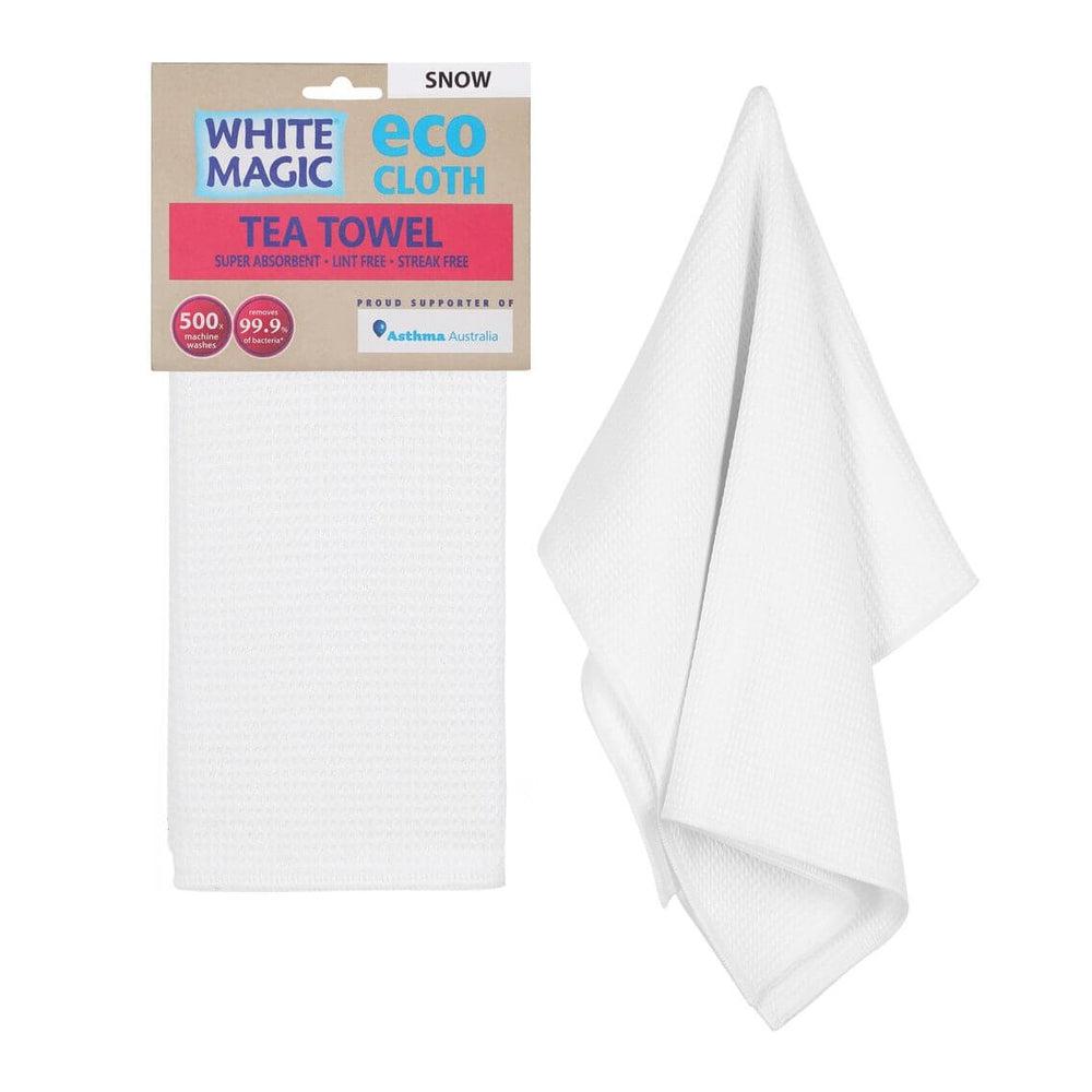 White Magic Microfibre Tea Towel Snow White - KITCHEN - Sink - Soko and Co