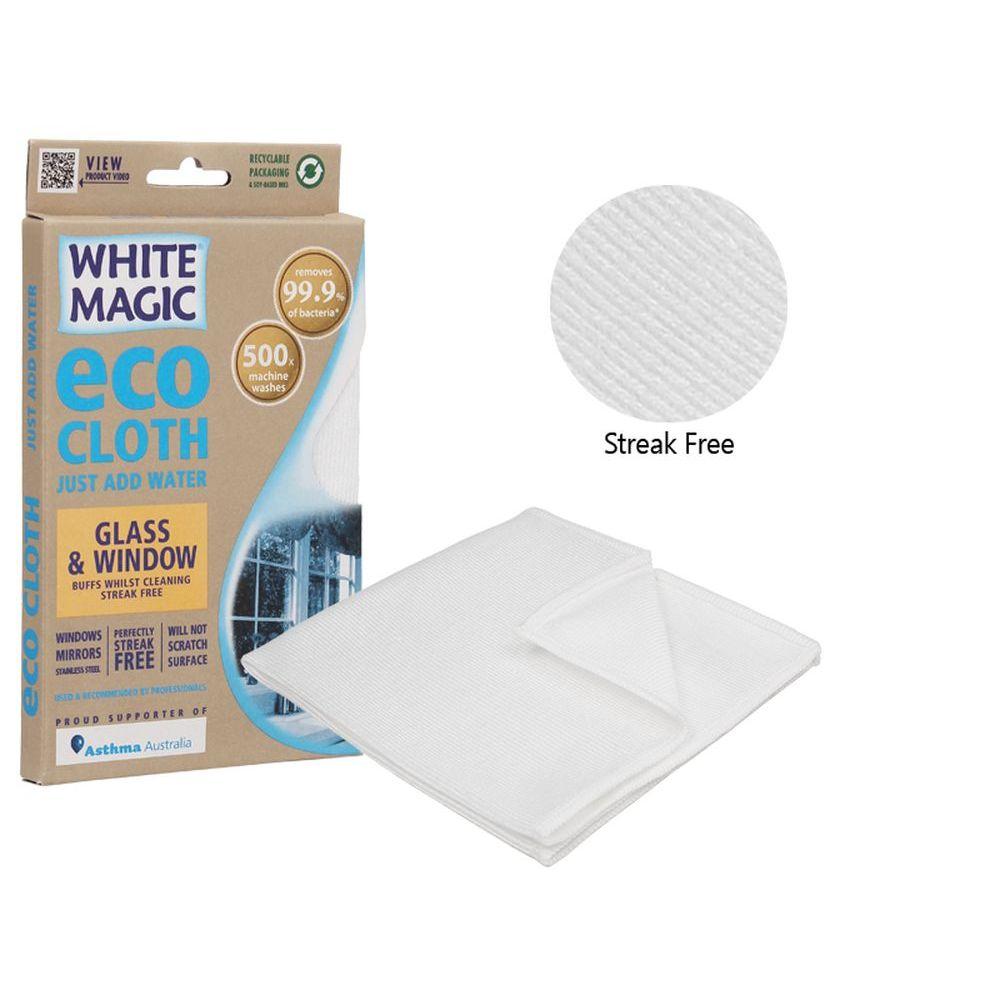 White Magic Microfibre Window &amp; Glass Eco Cloth - LAUNDRY - Cleaning - Soko and Co