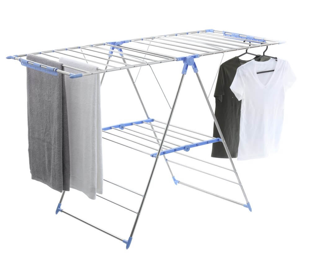 Wide 28 Rail Stainless Steel A-Frame Clothes Airer &amp; Bonus Hangers - LAUNDRY - Airers - Soko and Co