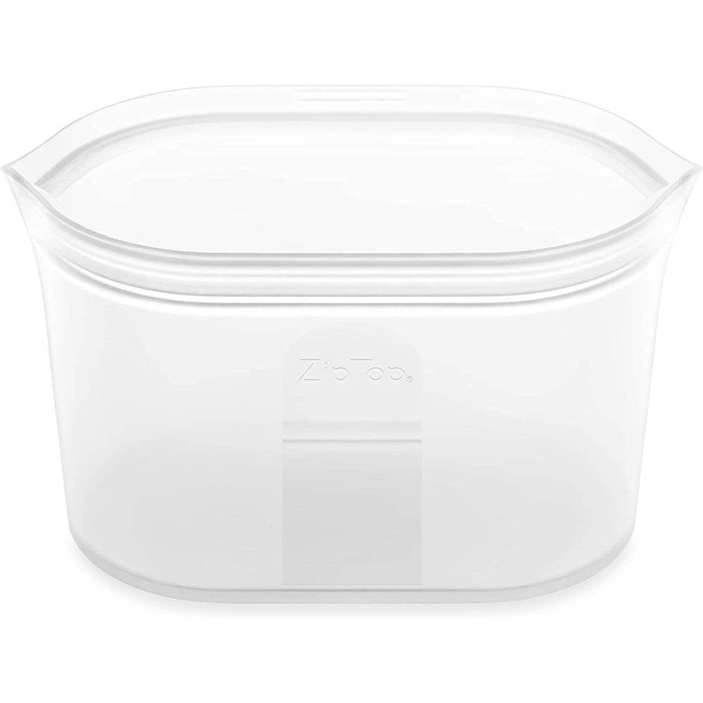 Zip Top 946ml Reusable Silicone Food Bag Frost White - LIFESTYLE - Lunch - Soko and Co